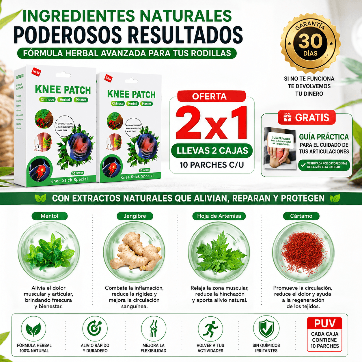 Kneet Patch®  2x1 -Alivia tus rodillas naturalmente.