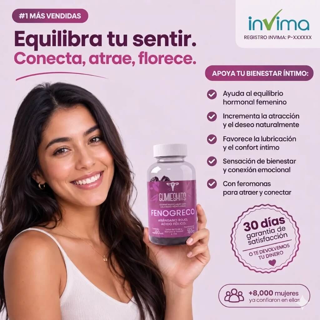 GOMITAS DE FEROMONAS DE FENOGRECO® - Tu pareja lo notara en la primera semana.