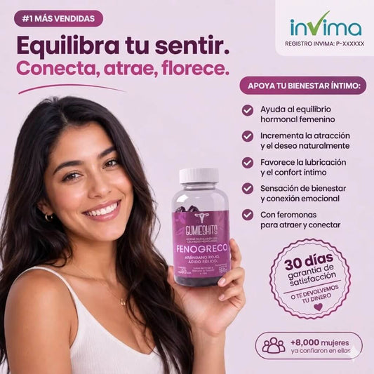 GOMITAS DE FEROMONAS DE FENOGRECO® - Tu pareja lo notara en la primera semana.