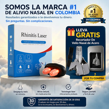 Rhinitis® - Alivio nasal con luz Infrarroja + GRATIS Recortador De Vello Nasal de Acero Inoxidable