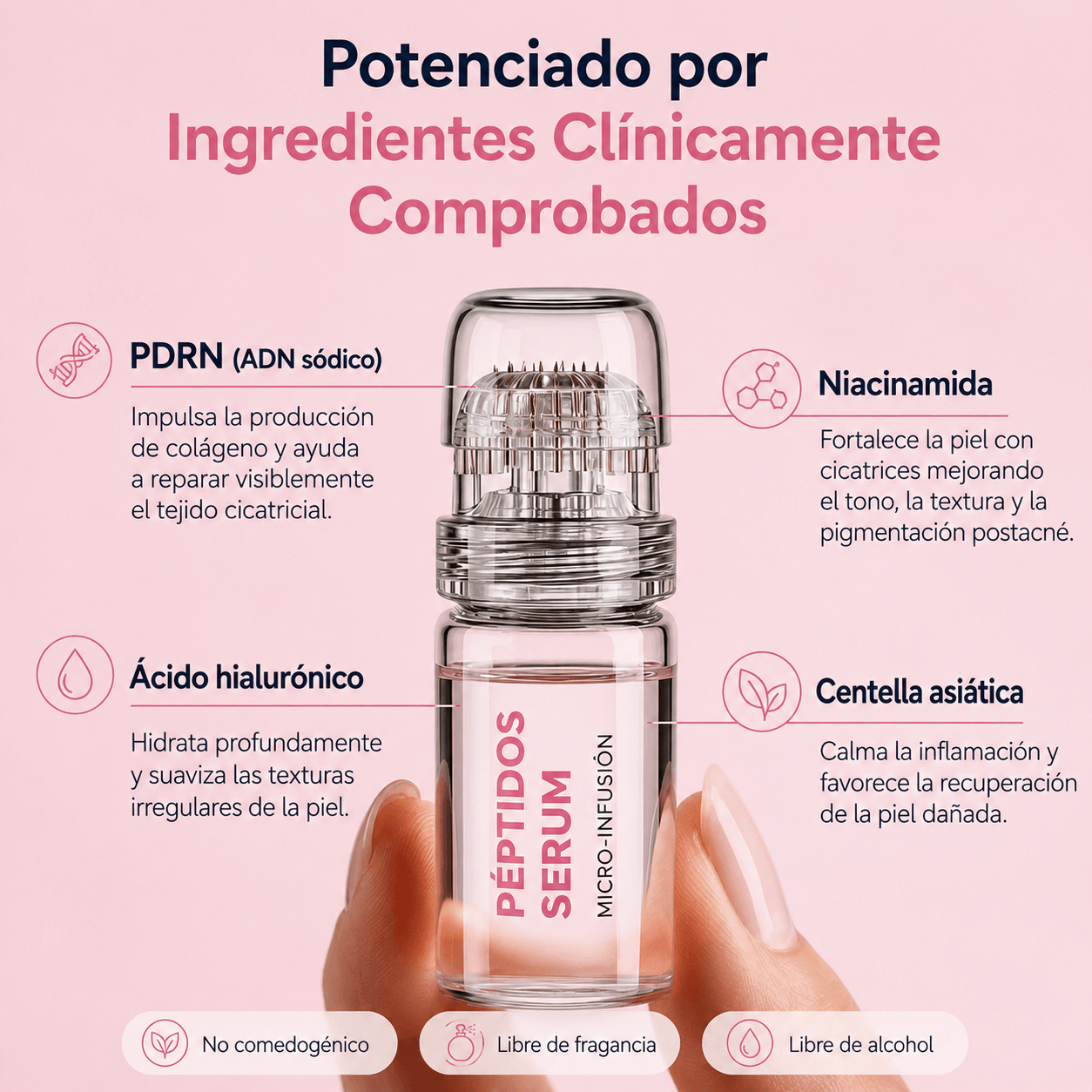 Microinfusión para el Cuidado de la Piel, Reduce las cicatrices del acné, mejora la textura de la piel