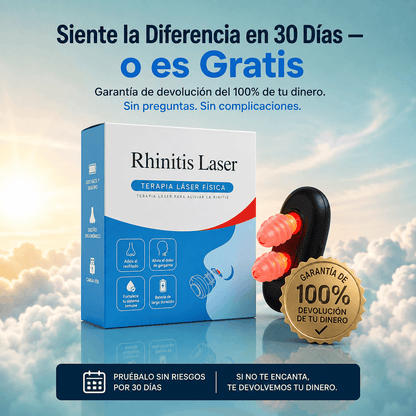 Rhinitis® - Alivio nasal con luz Infrarroja + GRATIS Recortador De Vello Nasal de Acero Inoxidable