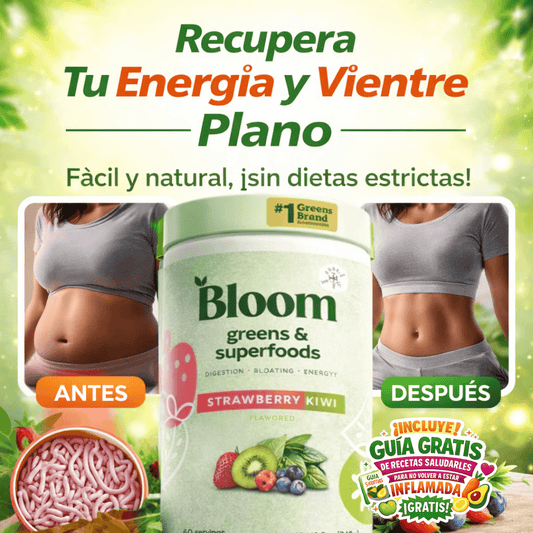 BLOOM GREENS: AYUDA A ELIMINAR TUS PARASITOS EN POCO TIEMPO- INCLUYE GUIA DE RECETAS SALUDABLES (Copia)