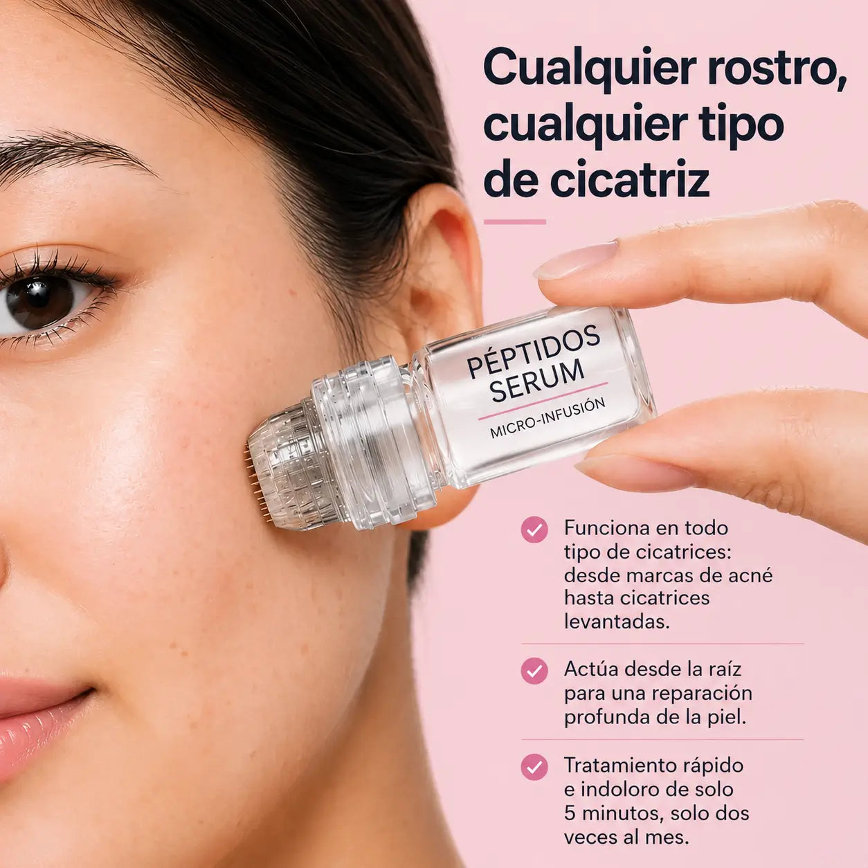 Microinfusión para el Cuidado de la Piel, Reduce las cicatrices del acné, mejora la textura de la piel