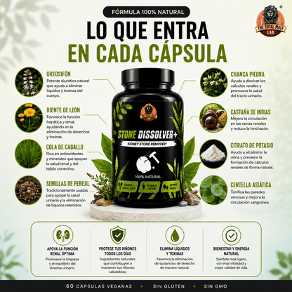 STONE DISSOLVER™  - Fórmula botánica avanzada con hierba Chancapiedra
