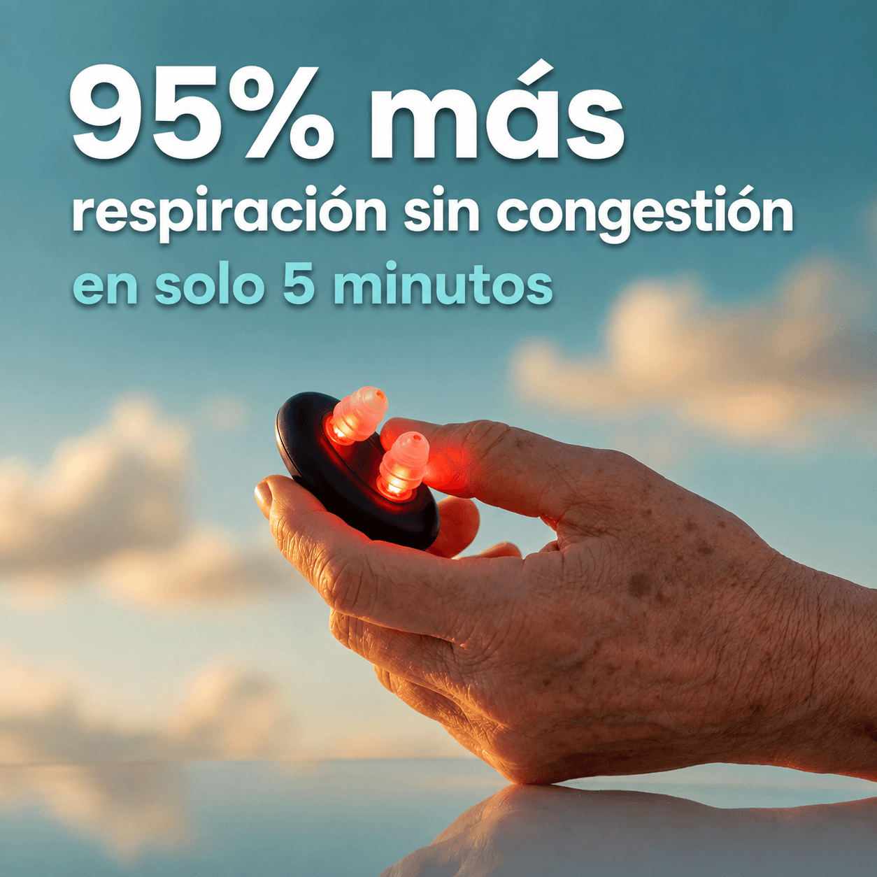 Rhinitis® - Alivio nasal con luz Infrarroja + GRATIS Recortador De Vello Nasal de Acero Inoxidable