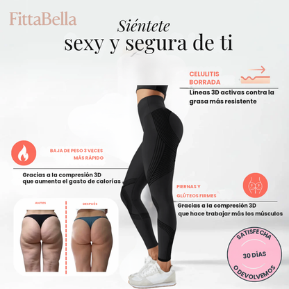 Leggings Fittabella 3D: redefine tu silueta sin esfuerzo. + GUIA GRATIS PARA EL CUIDADO DE LA PIEL