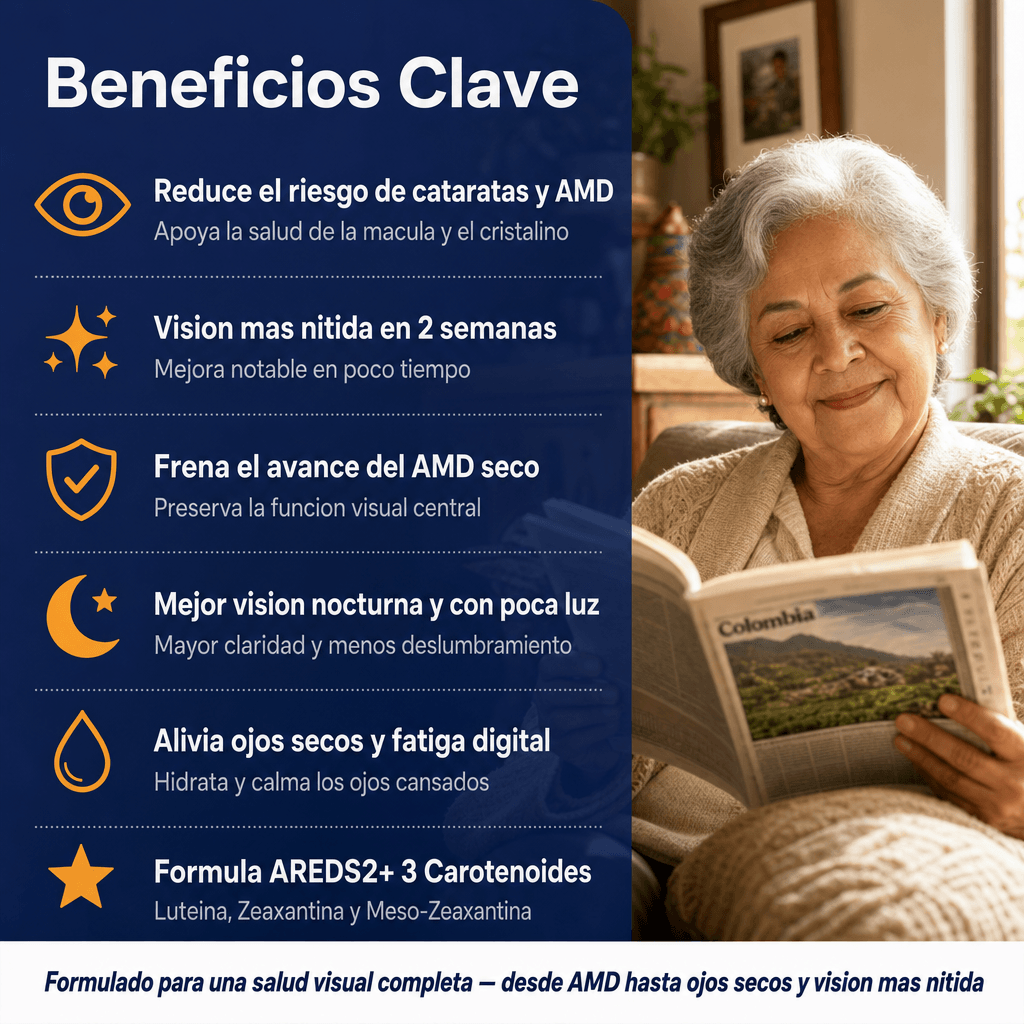 VIL Vysion® 2X1- 15 en 1 Fórmula avanzada para los ojos +  GUIA GRATIS PARA MEJORAR EL CUIDADO DE TU VISIÓN