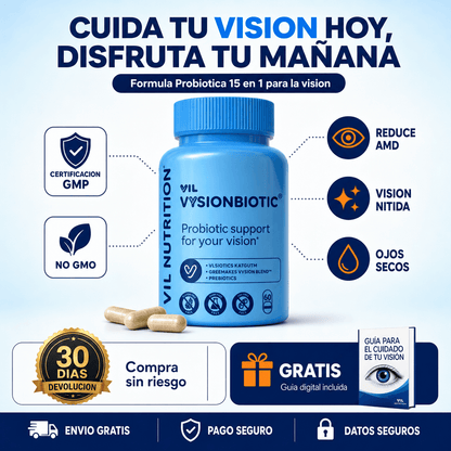 VIL Vysion® 2X1- 15 en 1 Fórmula avanzada para los ojos +  GUIA GRATIS PARA MEJORAR EL CUIDADO DE TU VISIÓN